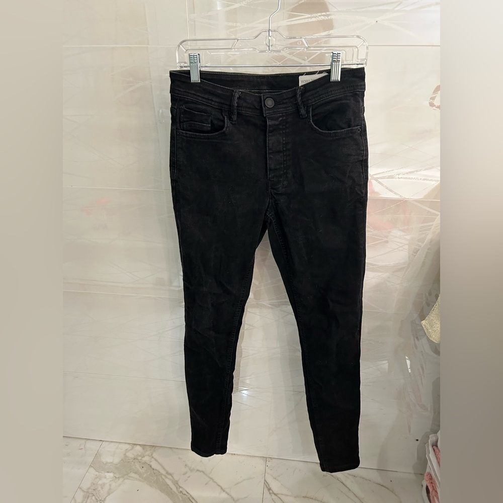 Primark Slim Black Faded Jeans